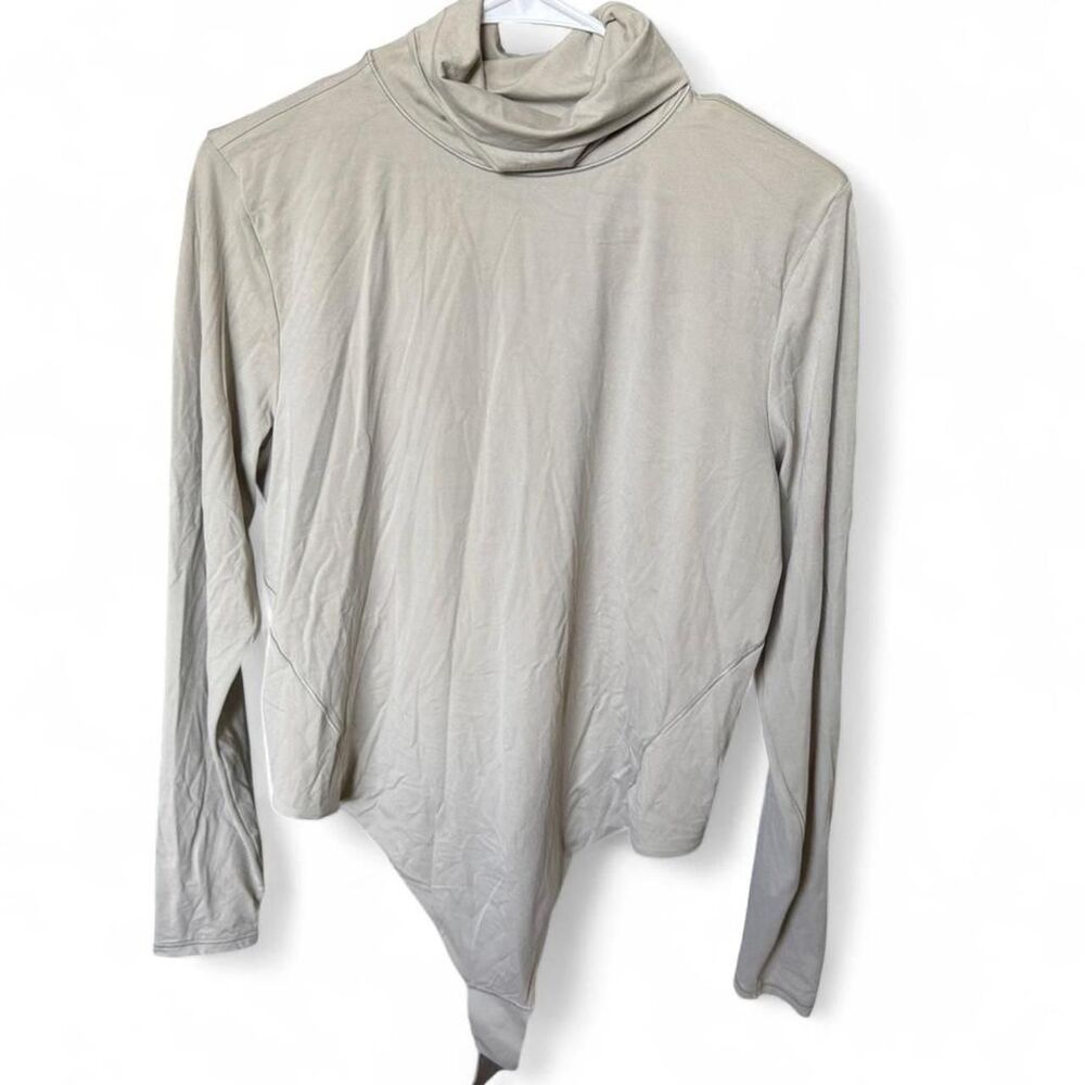 Lululemon Nulu Turtleneck Bodysuit XL Beige Long Sleeve NWT Soft Stretch